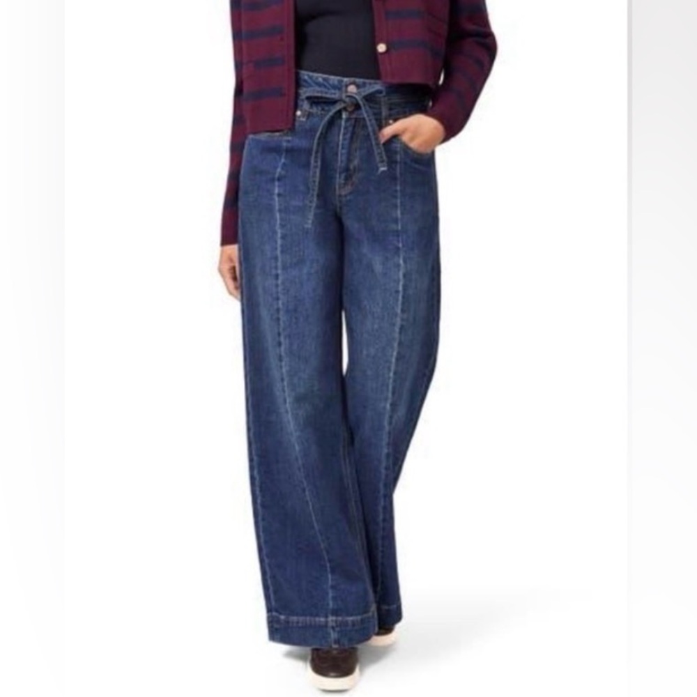 Scotch & Soda Wide-Leg Blue Jeans with belted waist size 2/26 # 935